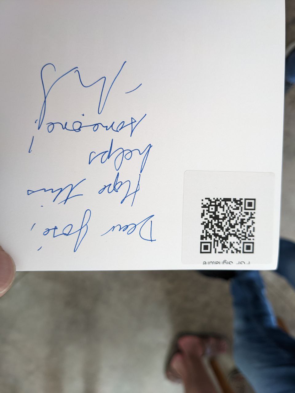 Signed autograph 088e5ea654b57bf9